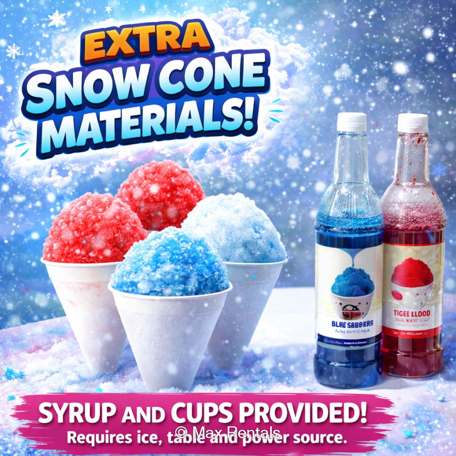Extra 50 Servings of Snow Cone (No Machine) - Hire in GA | Max Rentals